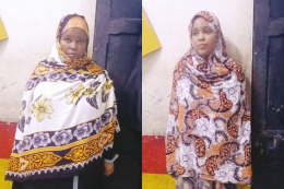Collage photo of two suspected drug peddlers arrested in Mombasa.